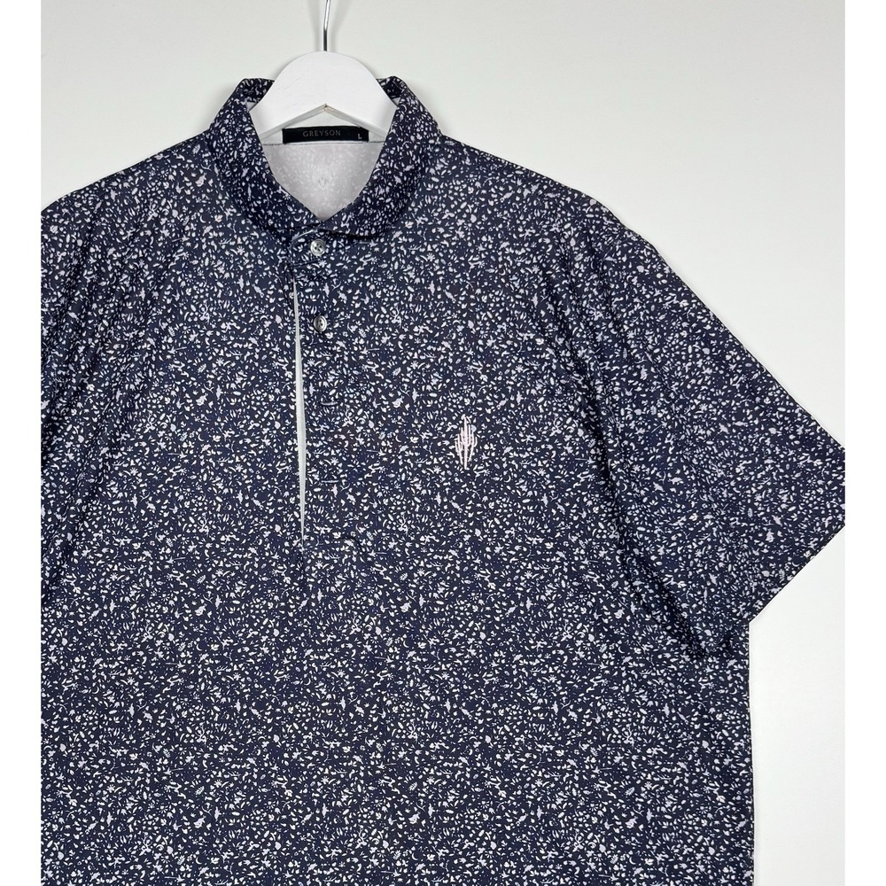 Greyson Men's Purple Floral Print Golf Polo We-Ko-Pa Arizona Men's Large